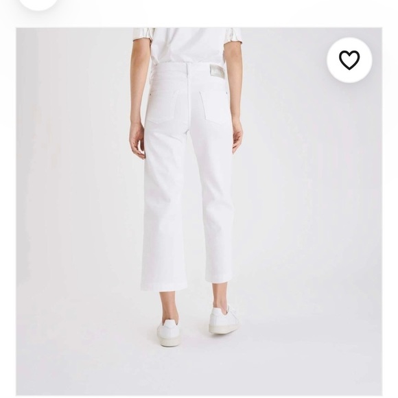 MAC Rich Jeans in White, Organic Cotton Rich Culotte Cropped Denim, Size… - Picture 2 of 14